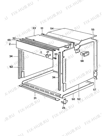 Взрыв-схема плиты (духовки) Electrolux CO1065P1 - Схема узла Housing 001